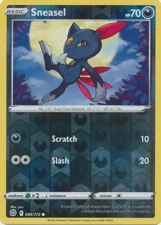 Brilliant Stars Sneasel #86/172 reverse holo